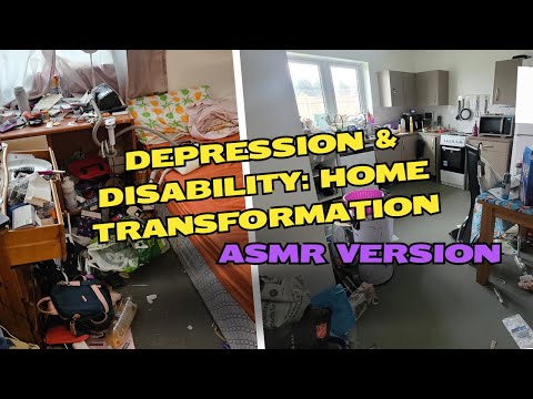 ASMR Version - Cleaning for a Woman with Diabetes & Chronic Pain, Kitchen and Bedroom Transformation