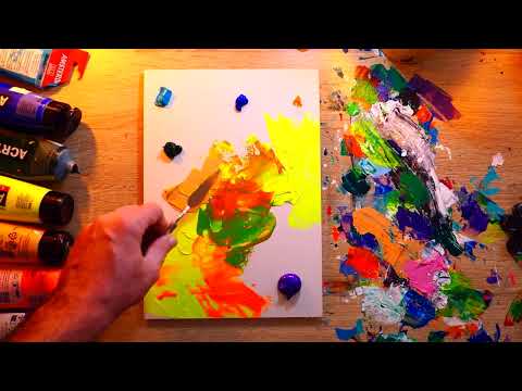 Contemporary Abstract Painting In Acrylics | 3 Bold Art Ideas | Painting Techniques | Time Lapse