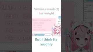 Sakuna reveals her height and her weight #yuukisakuna #yukisakuna #jpvtuber #engsub  #vtubershorts