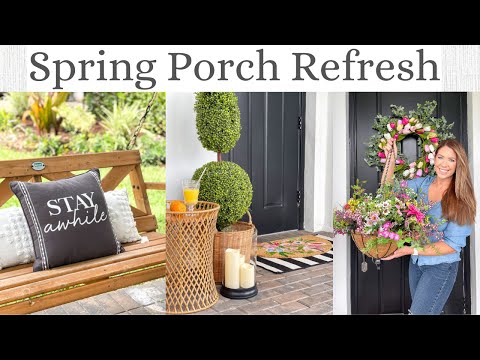 SPRING FRONT PORCH MAKEOVER | Front Porch Decorating Ideas for Spring