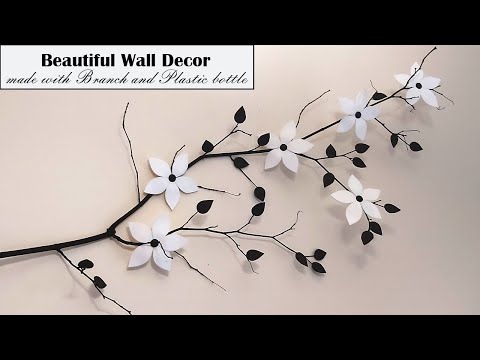 Beautiful Wall Decor with Plastic bottle and Tree branch l l Best out of waste