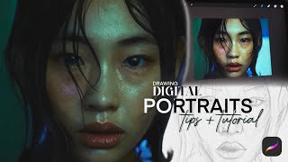 Drawing Digital Portraits on Procreate - Tips + Tutorial