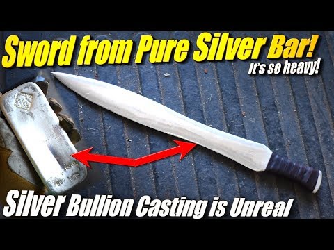 Casting a Pure Silver Sword from 999 Fine Silver Bullion