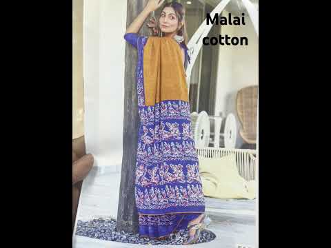 #malaicotton #washedsarees #blouseatthached #6:30meters