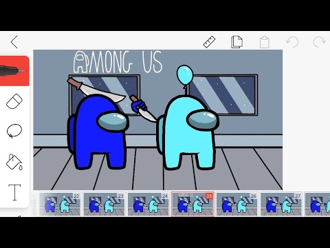 How To Make Among us Animation On Flipaclip (Finger Animation Process)