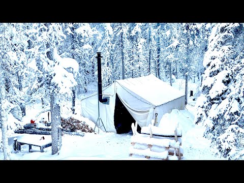 -33C CAST IRON HOT TENT || OFF-GRID WINTER CAMPING