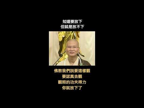 077 知道要放下，但就是放不下。  悟道法師開示精選