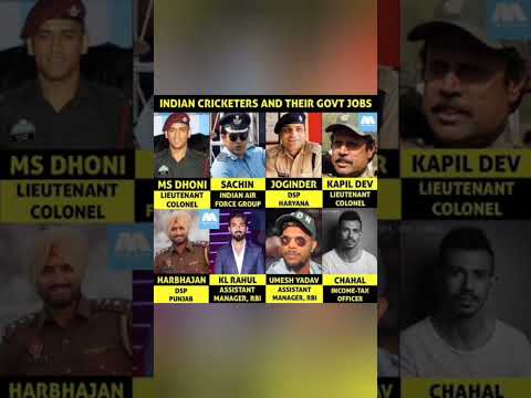 Indian cricketers and their govt jobs #shortsviral #shorts