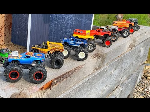 MONSTER JAM MEGA JUMP | GRAVE DIGGER | SPIN MASTER  |  HOT WHEELS MONSTER TRUCKS | BIGFOOT | EL TORO