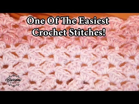 One Of The EASIEST Crochet Stitches! ONE Row - Mini Tulip Stitch