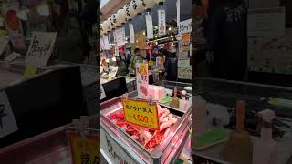 Seafood heaven in Osaka-welcome to Kuromon Market #FreshCatch #SeafoodLovers #travel #SeafoodDelight