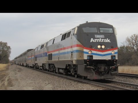 Amtrak 822 and 184 on California Zephyr #6 East - Hastings, Iowa 11/3/19