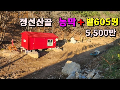 (정선산골) 농막과 밭605평 5,500만/정선부동산매매/정선토지