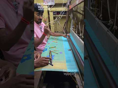 Manufacturing Silk Saree Pallu Design #paithani #silk #saree #making #traditional