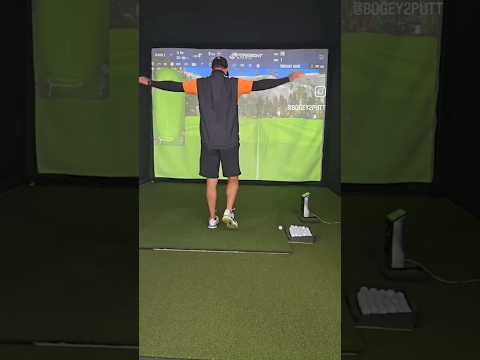 Indoor warm-up ups before outdoor golf #golf #golfstyle #simulator