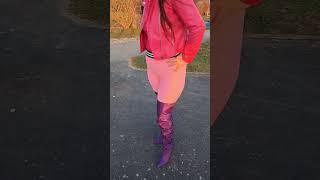 my purple high heel thigh high boots - meine lila High Heel Overknee Stiefel