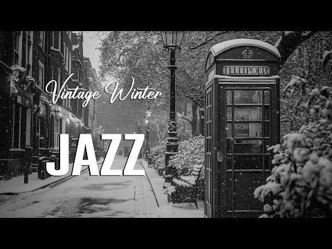 Snowy Jazz Nights ❄️ Classic Phone Booth Vibes in 1930s-1940s London | Vintage Winter Music