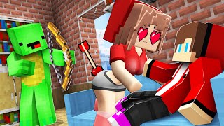 MIKEY USED the ARROWS of LOVE on JJ GIRL? JJ GIRL FELL in LOVE with JJ in Minecraft - Maizen