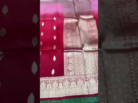 PURE SILK ORGANZA SAREE WITH RESHAM ZARI BUTTAS WITH SILK MARK TAG #shorts