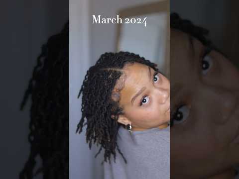 🤎  Both 2 strand twist results 1 year apart ! #shortlocs #locjourney #locgoals #locs #locstyles