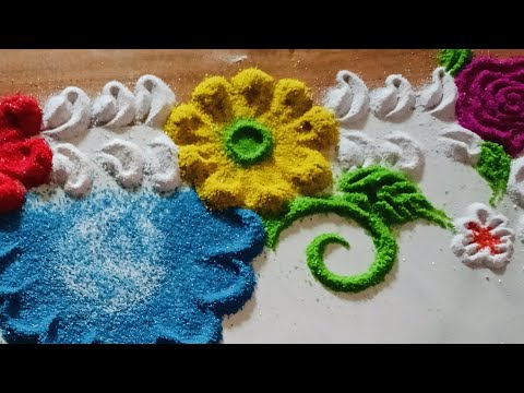 मार्गशीर्ष गुरुवार bordar rangoli पाटाभोवती काढण्यासाठी सोपी रांगोळी full easy rangoli  #bordar