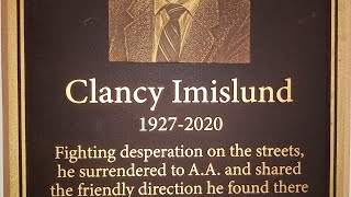 CLANCY IMISLUND (RIP) AA SPEAKER FROM VENICE SPEAKING ON OCTOBER 20, 1995