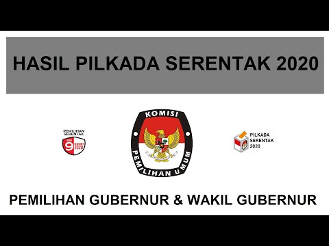 HASIL PILKADA SERENTAK 2020 (GUBERNUR & WAKIL GUBERNUR)