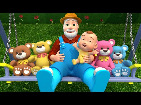 Teddy Bear Swing Party 🧸🎠 | Baby’s Playground Fun! | Newborn Baby Songs & Nursery Rhymes