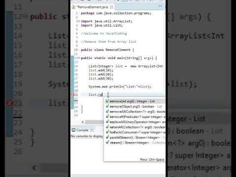 Remove an Element from ArrayList in Java #shorts #shortsfeed #youtubeshorts