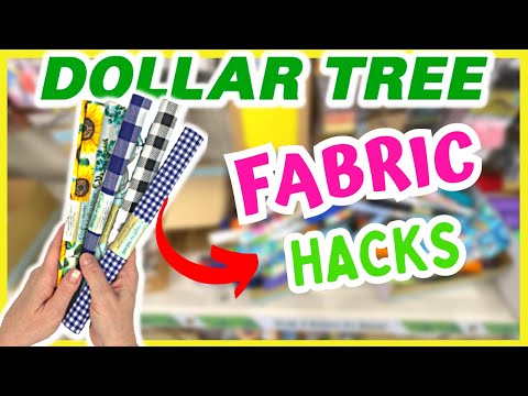 6 AWESOME FABRIC DIYS Using DOLLAR TREE FABRIC | NEW Dollar Tree DIYS | Dollar Tree Fabric Crafts