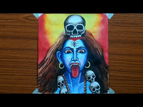 How to draw maa kali | Maa kali drawing watercolour