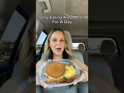 Kids meals are superior 🥞🥓🍟🥡 #kidsmeals #fastfood #foodie #mukbang #pancakes