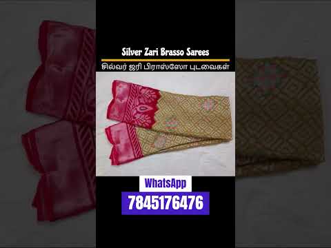 Unleash Your Inner Diva with Silver Zari Brasso Sarees #shorts