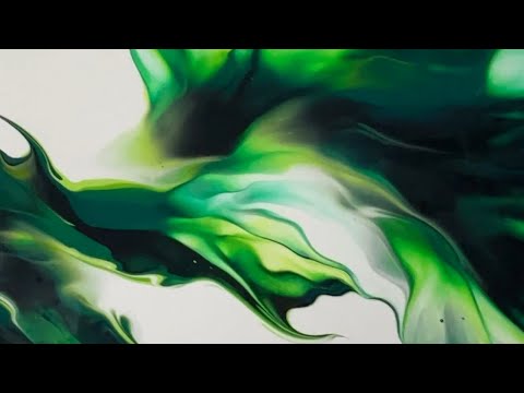 50 Shades Of Green - Acrylic Dutch Pour Painting