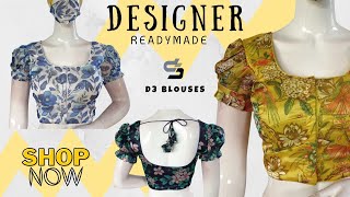 Fancy Frill Designer Blouses | Puff Sleeves Readymade Blouses | D3 Blouses