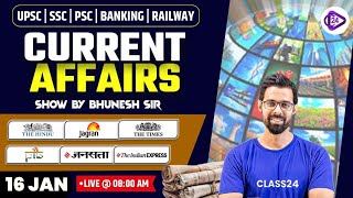 16 January 2025 Current Affairs | Current Affairs Today | Daily Current Affairs by Bhunesh Sir