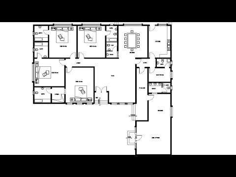 one floor design for home || house one story plan design