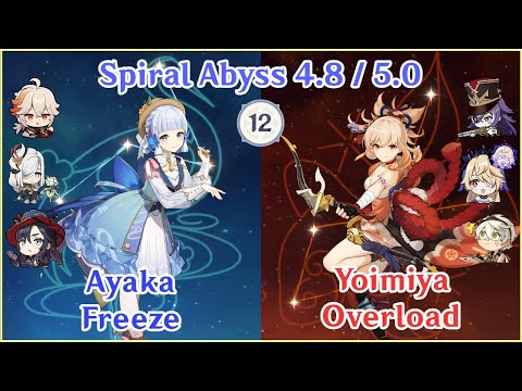 【GI】C0 Ayaka Freeze x C0 Yoimiya Chevreuse Overload - Spiral Abyss 4.8 Floor 12 | Full Star Clear