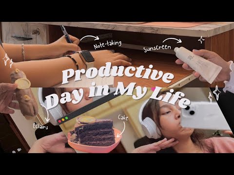 Productive vlog 🤍 Aesthetic Indian vlog, Day in my life, Healthy meal + Self care 🎀