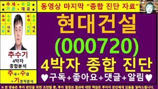 현대건설(000720)종목진단및향후주가전망 추수기(추수)전문가