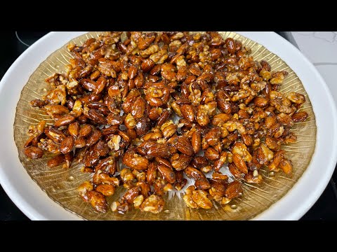 Sweet Almond & Walnuts Recipe بادام و چهارمغز شیرین