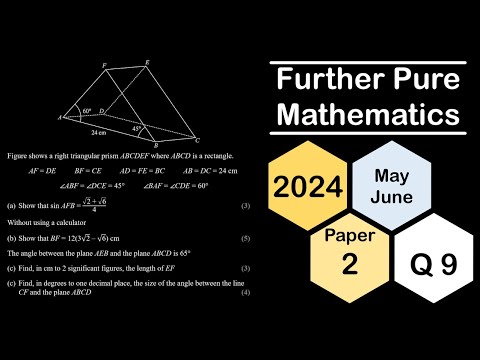 2024 May/June Paper 2 Q9: Solid Geometry