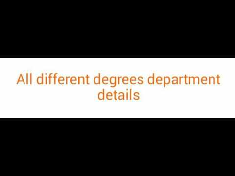 All different degrees department courses details