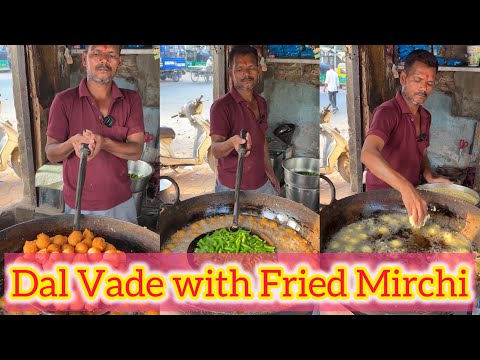 Dal Vade with Fried Mirchi in Ahmedabad😍😍 Famous Vade of Gujarat🤩🤩