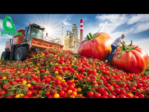 Millions of Tons of Tomatoes Harvested | How Tomato Ketchup Is Made |  American Agri-Tech