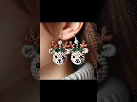 beautiful earrings designs 2024 Crochet earrings christmas idea #earrings #designs