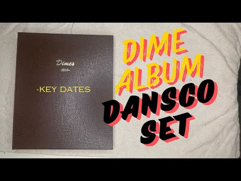 ❗️Dime Set with Key Dates❗️1916-D Included. Vintage Dansco Album