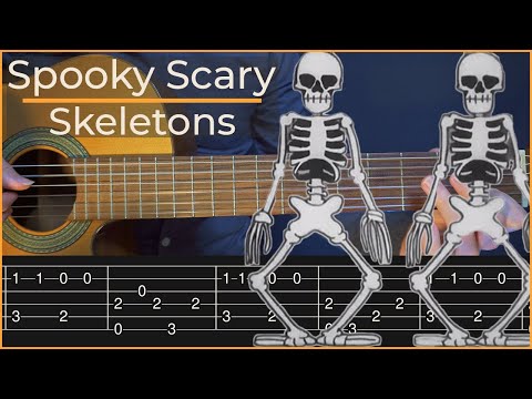 Spooky Scary Skeletons (Simple Guitar Tab)