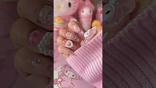 Viral Kawaii My Melody Nails #mymelody #kawaiinails #nailsinspiration #aliexpresfinds #coquette