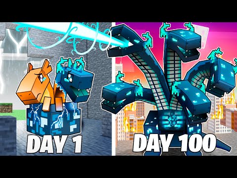 I Survived 100 Days as a WARDEN HYDRA in HARDCORE Minecraft!